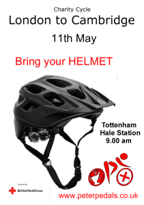London to Cambridge - Helmet